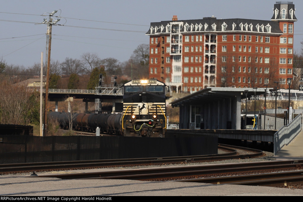 NS 4376 leads train 350 past Raleigh Union Station